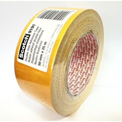 Лента для приклейки ковровых покрытий из армированного полиэтилена с каучуковым адгезивом Scotch 3M 9191 50мм х 25м, США