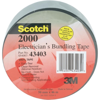 Scotch 2000, универсальная электротехническая лента PVC для фиксации, 50мм х 46м